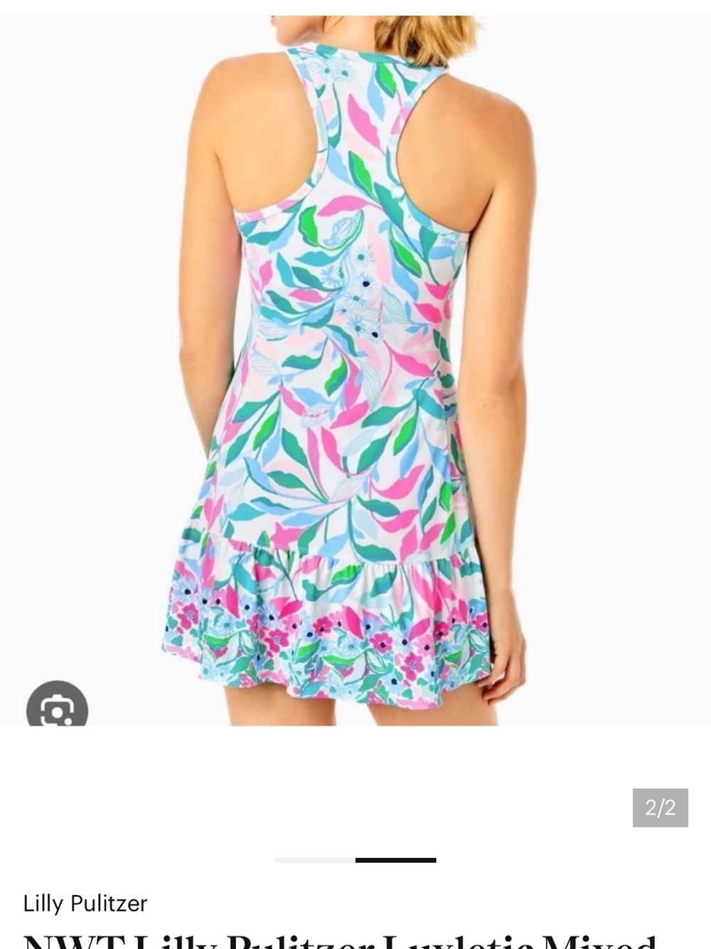 Lilly Pulitzer Pink Green Blue Floral Sleeveless Dress - Picture 9 of 11
